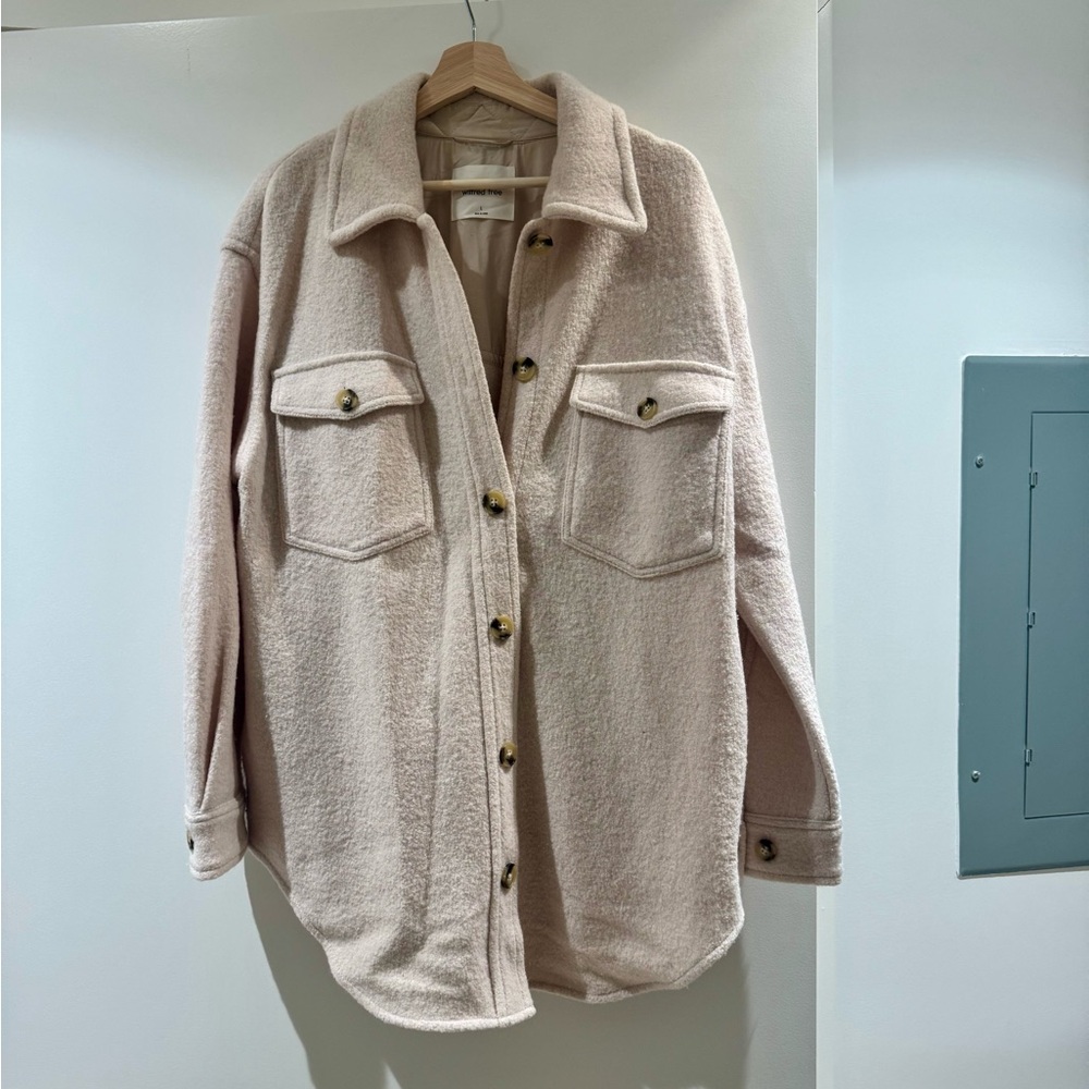 Aritzia Women's Wilfred Free Cream Button-Up Jacket